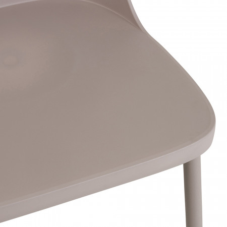 Chaise de cuisine design grise dossier haut - Rosa