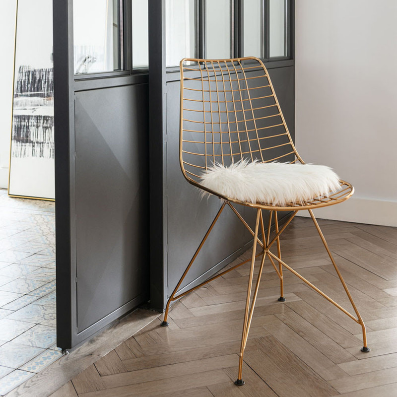 Chaise design dorée - Carlo