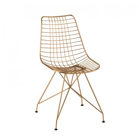 Chaise dorée design - Carlo