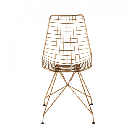 Chaise métal doré design - Carlo