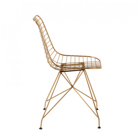 Chaise design dorée - Carlo 
