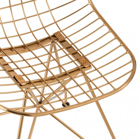 Chaise design dorée - Carlo 