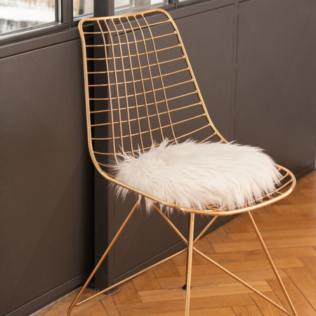 Chaise design métal doré - Carlo