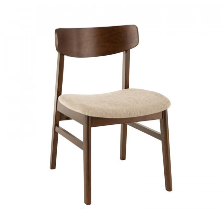 Chaise vintage design scandinave bois foncé - Marta