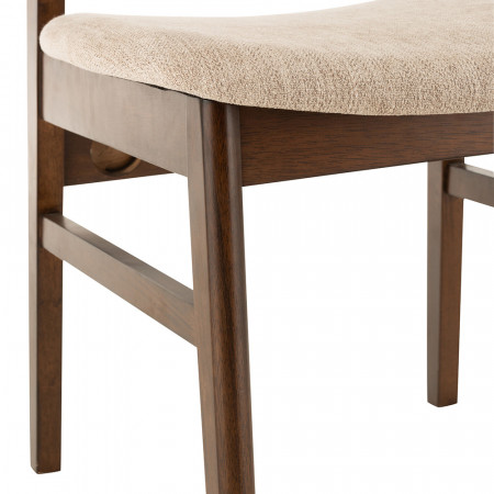 Chaise vintage design scandinave bois marron - Marta 