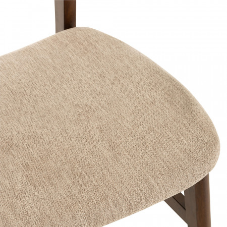 Chaise vintage design scandinave bois marron - Marta 
