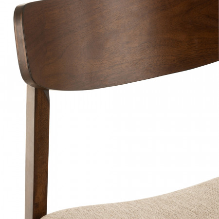 Chaise vintage design scandinave bois marron - Marta 