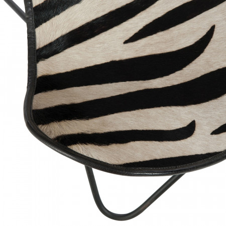Fauteuil papillon cuir zèbre design - Cow 