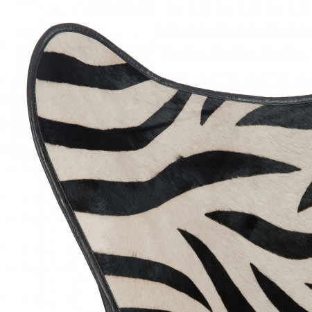 Fauteuil papillon cuir zèbre design - Cow 
