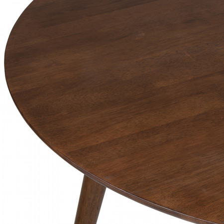 Table de salle à manger ronde vintage en bois foncé - Marta 