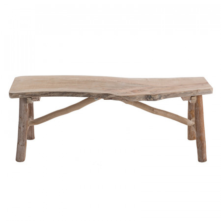 Banc intérieur en bois brut - Sol