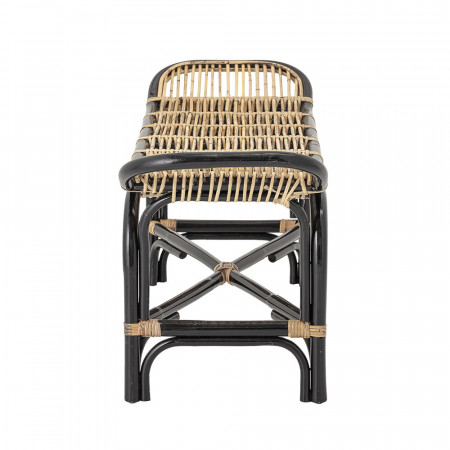 Banc en rotin naturel et noir Bloomingville - Kario 