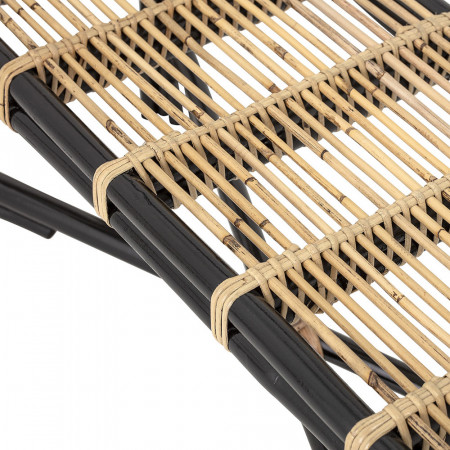 Banc en rotin naturel et noir Bloomingville - Kario 