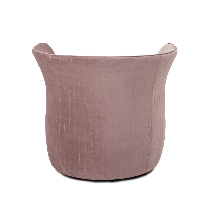 Fauteuil design velours rose pivotant Bloomingville - Marini