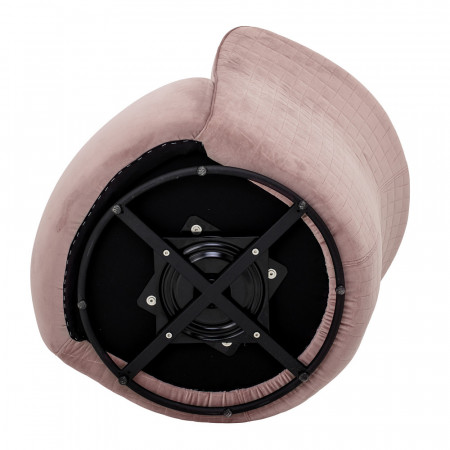 Fauteuil velours rose design pivotant Bloomingville - Marini 