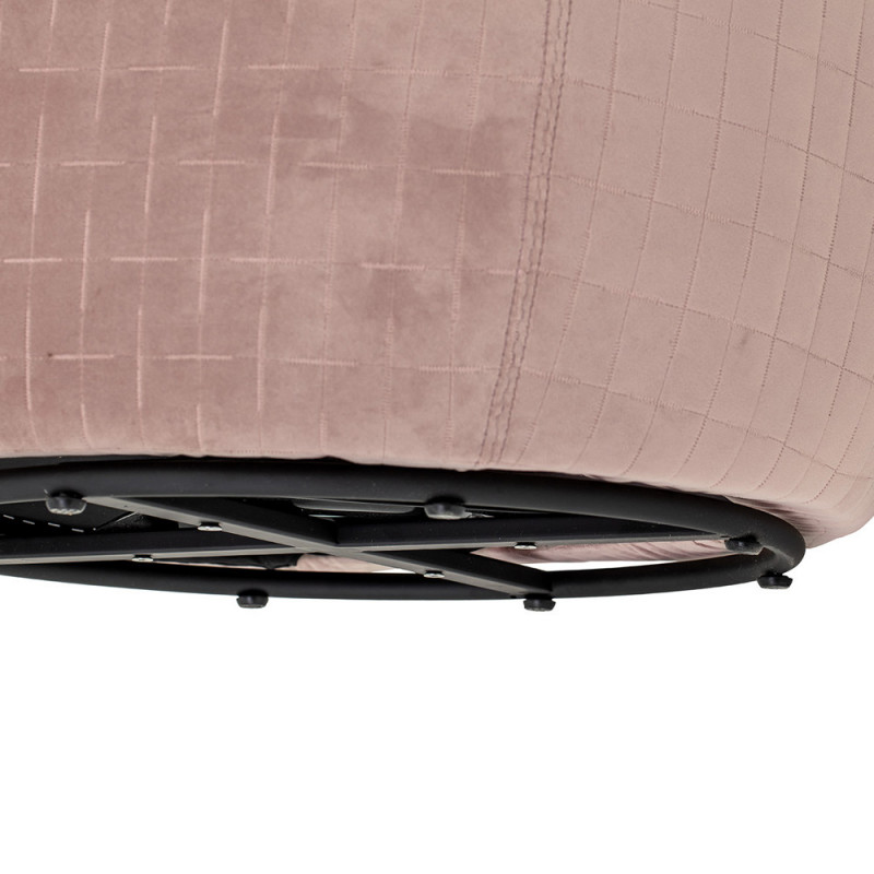 Fauteuil velours rose design pivotant Bloomingville - Marini 