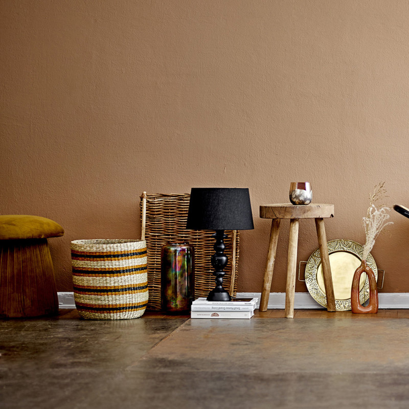 Tabouret bois brut rond Bloomingville - Caru