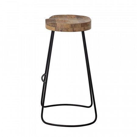 Tabouret de bar design en bois et métal Bloomingville - Vany
