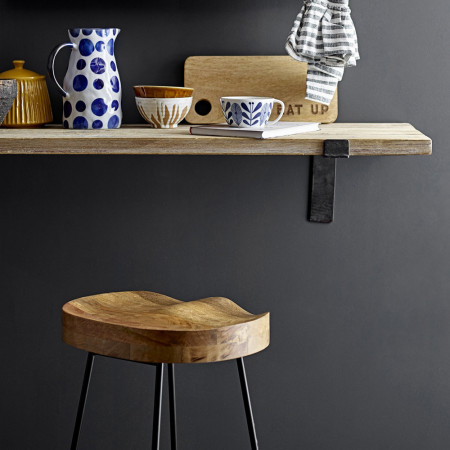Tabouret de bar bois et métal design Bloomingville - Vany