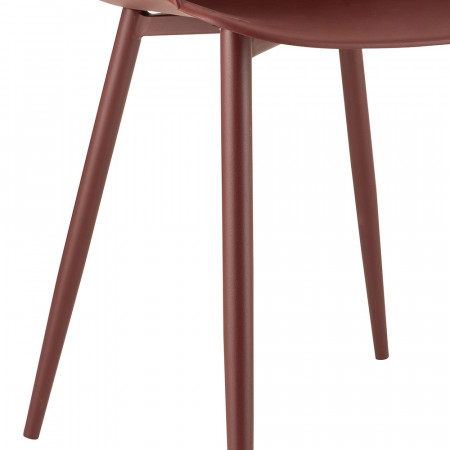 Chaise de cuisine bordeaux en polypropylène avec accoudoirs - Payo 