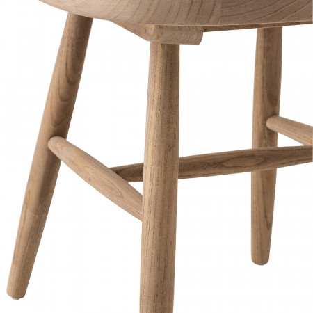 Chaise en bois et rotin design - Elvi 