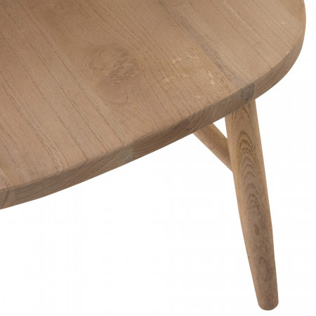 Chaise en bois et rotin design - Elvi 