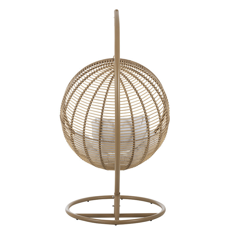 Fauteuil oeuf de jardin suspendu résine imitation rotin - Jardy 