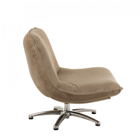 Fauteuil pivotant beige design - Dino