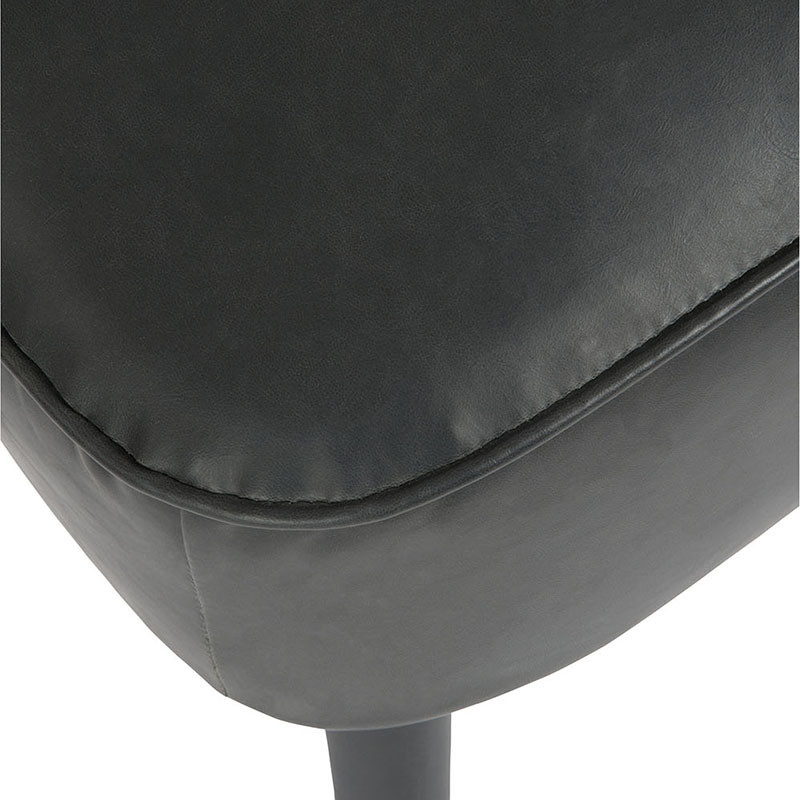 Fauteuil club cuir noir vintage - Clays 