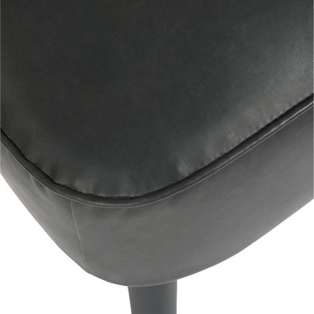 Fauteuil club cuir noir vintage - Clays 