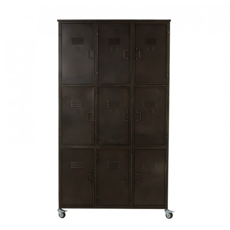 Meuble d'atelier en métal noir 9 casiers - Ria