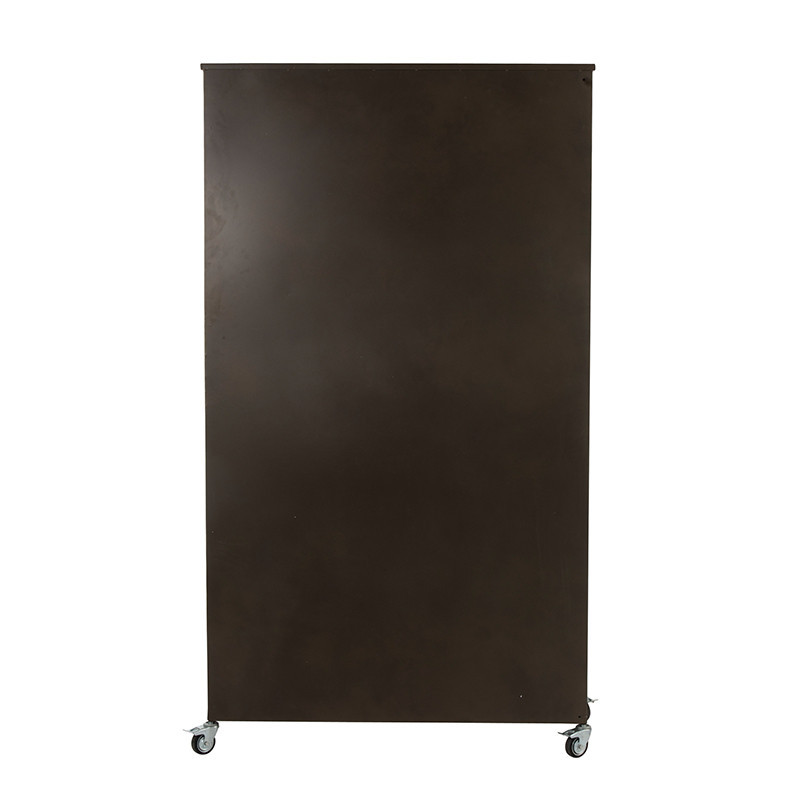 Meuble d'atelier en métal noir 9 casiers sur roulettes - Ria