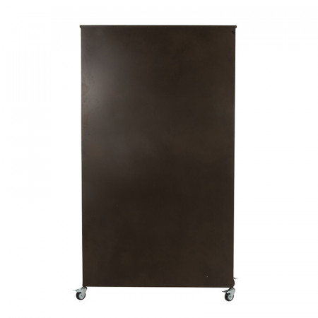 Meuble d'atelier en métal noir 9 casiers sur roulettes - Ria