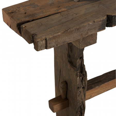 Meuble console bois brut marron - Bidi 