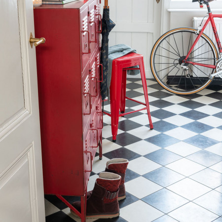 Petit meuble d'atelier en métal rouge 9 casiers - Ria
