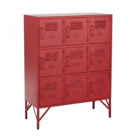 Meuble d'atelier métal rouge 9 casiers - Ria