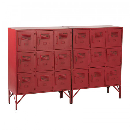 Meuble d'atelier casiers métal rouge - Ria