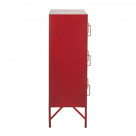 Petit meuble d'atelier en métal rouge 9 casiers - Ria 