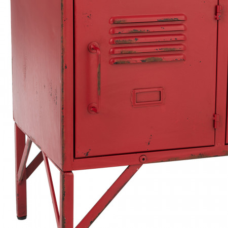 Petit meuble d'atelier en métal rouge 9 casiers - Ria 