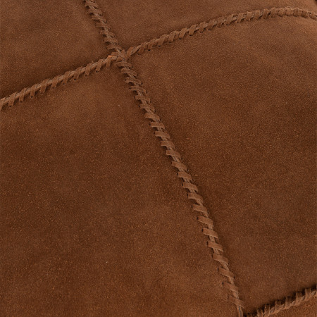 Pouf cuir marron carré - Jane