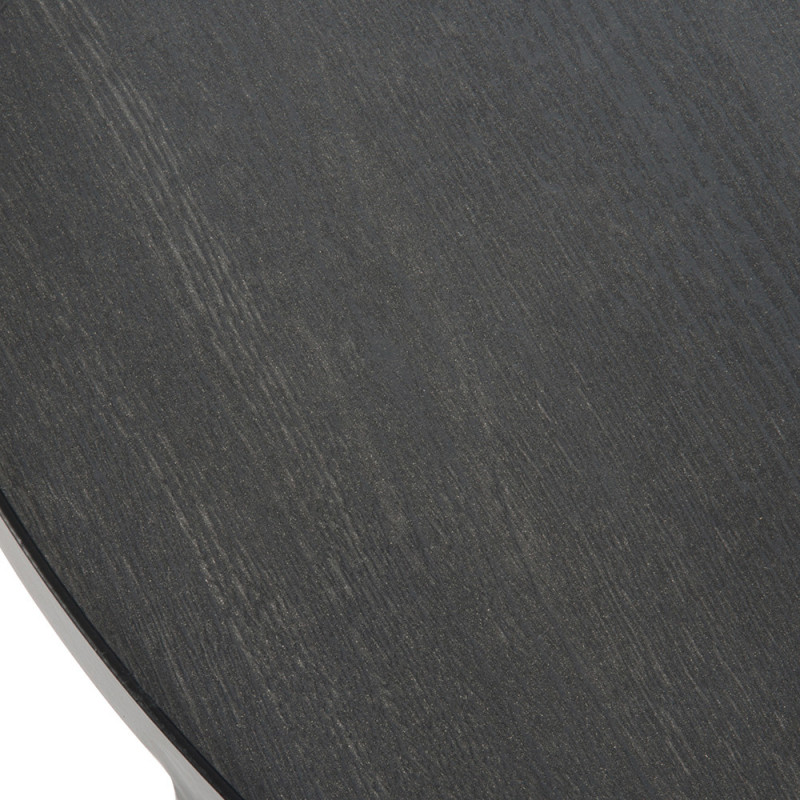 Petite table basse noire ronde design - Oba