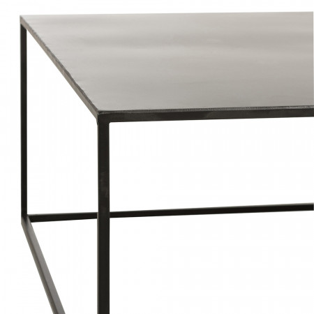 Table basse métal noir carrée - Salia 
