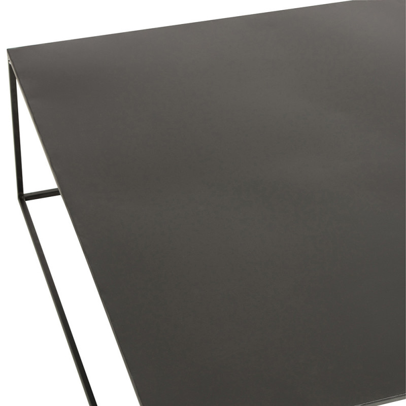 Table basse carrée en métal noir - Salia