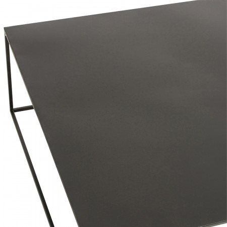 Table basse carrée en métal noir - Salia