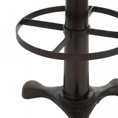 Tabouret de bar rond noir sans dossier - Timéo