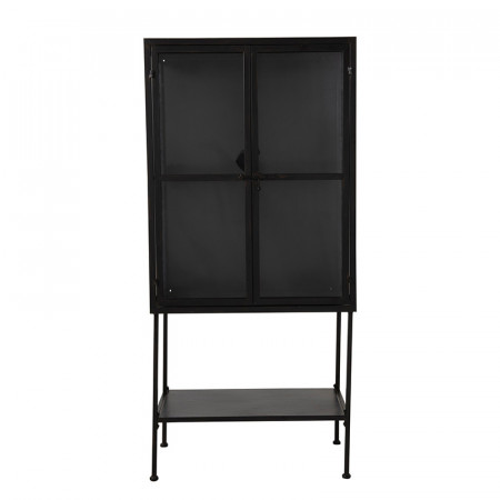 Meuble vitrine métal noir design - Loise