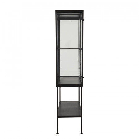 Meuble vitrine en métal noir design - Loise