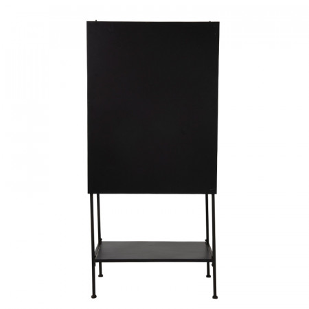 Meuble vitrine design en métal noir - Loise