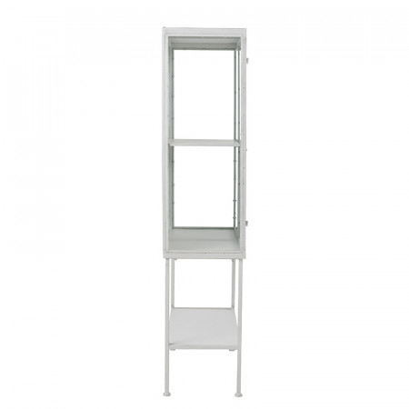 Meuble vitrine en métal blanc design - Loise