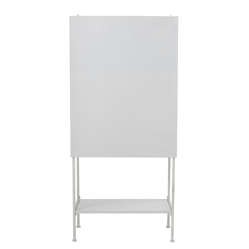 Meuble vitrine métal blanc design - Loise